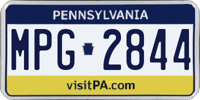PA license plate MPG2844