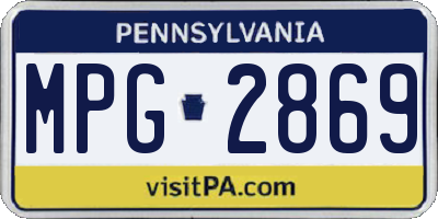 PA license plate MPG2869