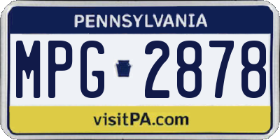 PA license plate MPG2878