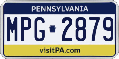 PA license plate MPG2879
