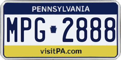 PA license plate MPG2888