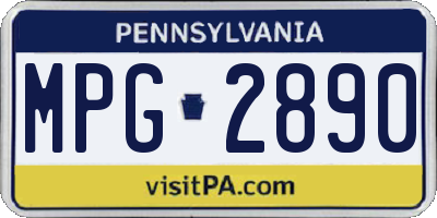 PA license plate MPG2890