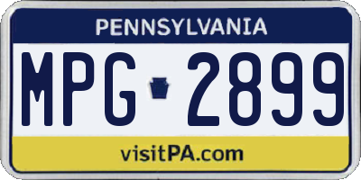 PA license plate MPG2899