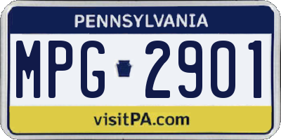 PA license plate MPG2901