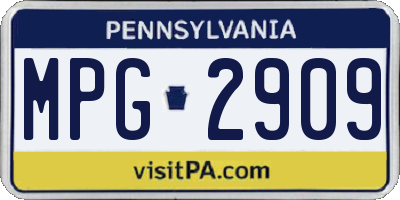 PA license plate MPG2909