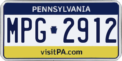 PA license plate MPG2912