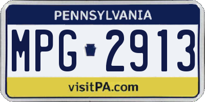 PA license plate MPG2913