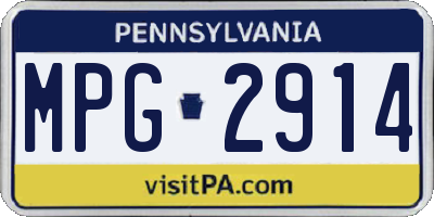PA license plate MPG2914