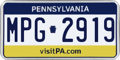 PA license plate MPG2919
