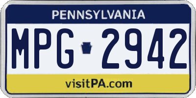 PA license plate MPG2942