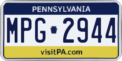 PA license plate MPG2944