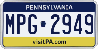 PA license plate MPG2949