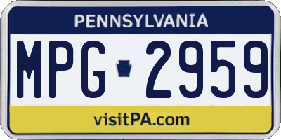 PA license plate MPG2959