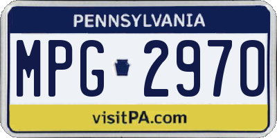PA license plate MPG2970