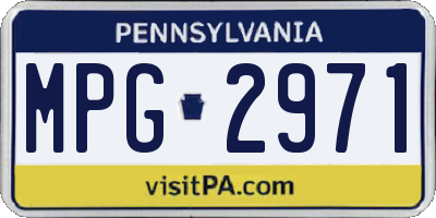 PA license plate MPG2971