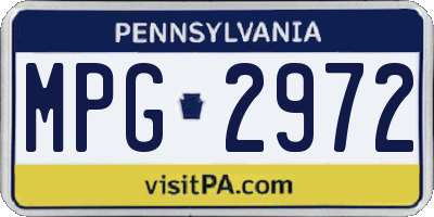 PA license plate MPG2972
