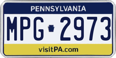 PA license plate MPG2973