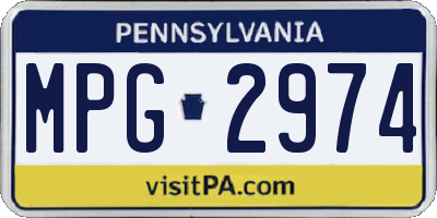 PA license plate MPG2974