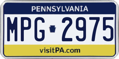 PA license plate MPG2975