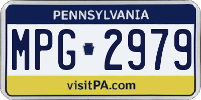 PA license plate MPG2979