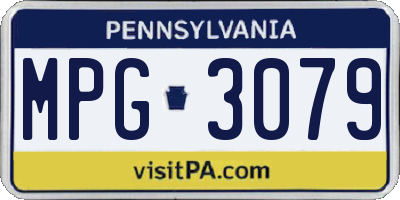 PA license plate MPG3079