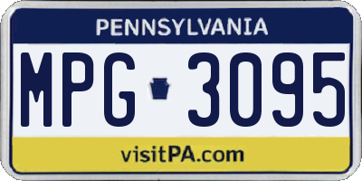 PA license plate MPG3095