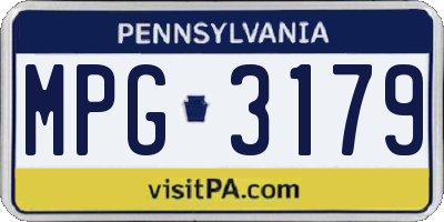 PA license plate MPG3179