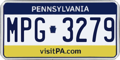 PA license plate MPG3279