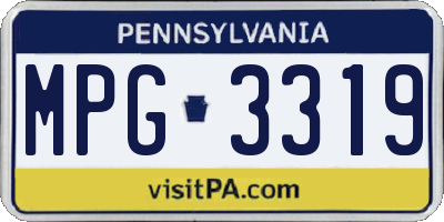 PA license plate MPG3319