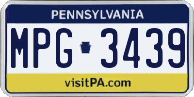 PA license plate MPG3439