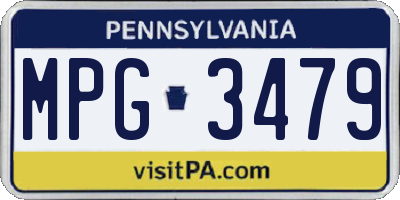 PA license plate MPG3479