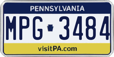 PA license plate MPG3484