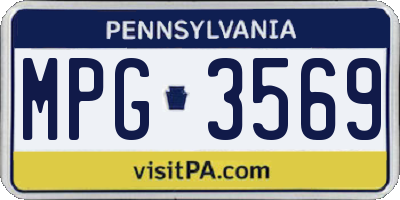 PA license plate MPG3569