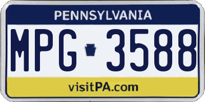 PA license plate MPG3588