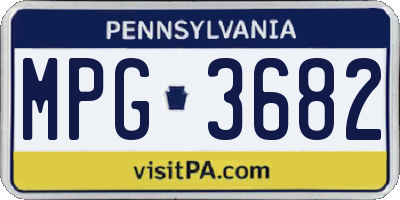 PA license plate MPG3682