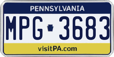 PA license plate MPG3683