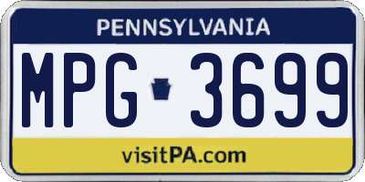 PA license plate MPG3699