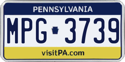 PA license plate MPG3739