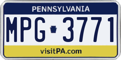 PA license plate MPG3771