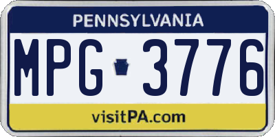 PA license plate MPG3776