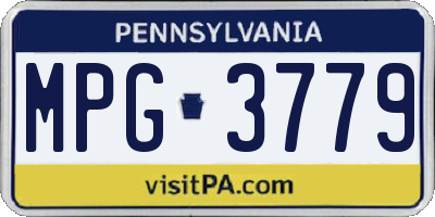 PA license plate MPG3779