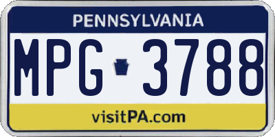 PA license plate MPG3788