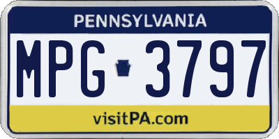 PA license plate MPG3797