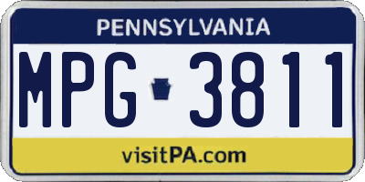 PA license plate MPG3811