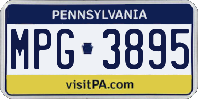 PA license plate MPG3895