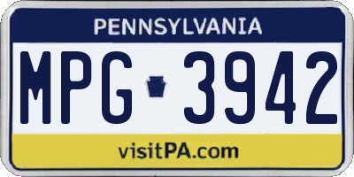 PA license plate MPG3942