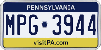 PA license plate MPG3944
