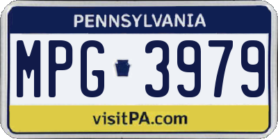 PA license plate MPG3979