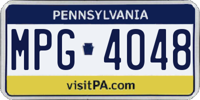 PA license plate MPG4048