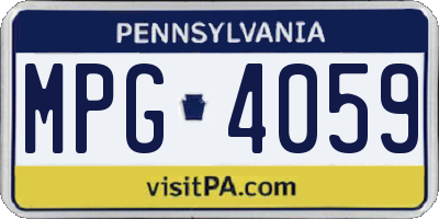 PA license plate MPG4059